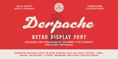 Derpache Font free download – Script font preview