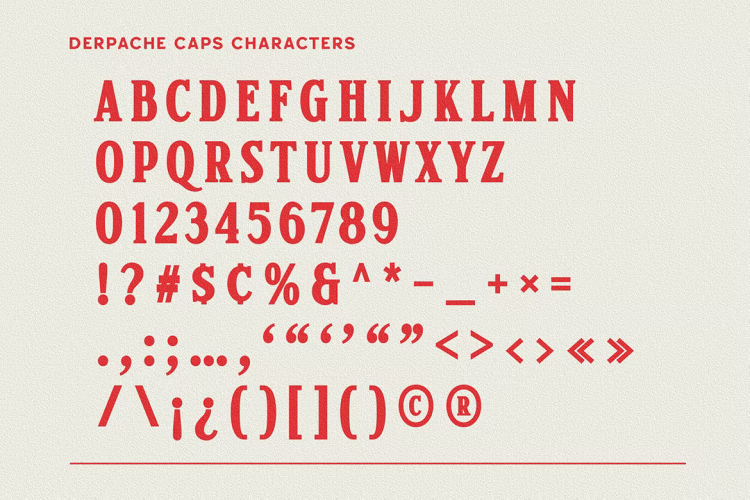 Derphace Font free download preview 1 – Display Fonts font