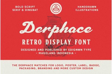 Derphace Font free download – Display Fonts font preview