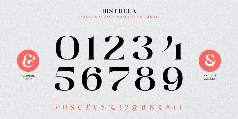 Distrela Font free download preview 5 – Serif Fonts font