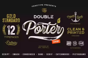 Double Porter Font free download – Script font preview