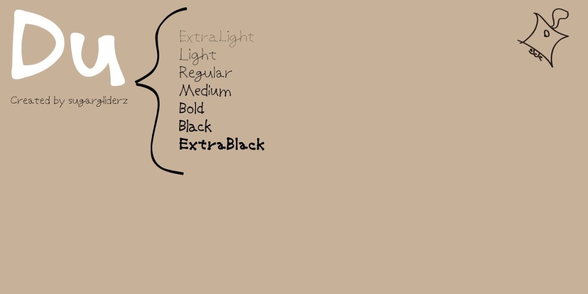 Du Font Family free download – Script And Handwritten font preview image for Windows and Mac