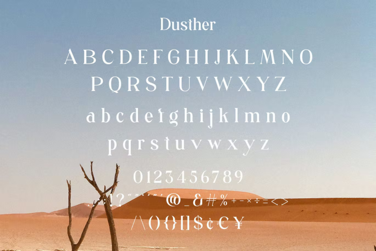 Dusther Font free download preview 4 – Modern Fonts font