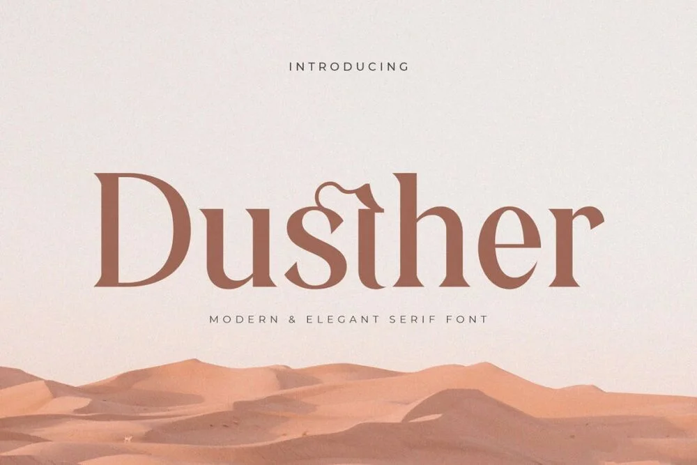 Dusther Font free download – Modern Fonts font preview image for Windows and Mac
