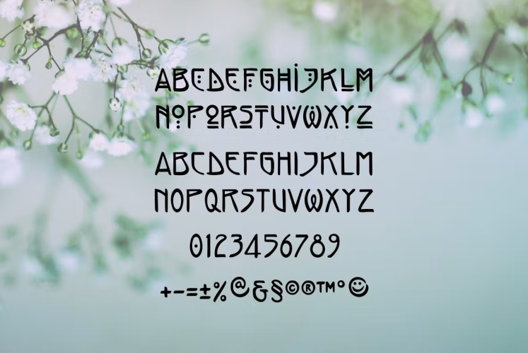 Elodie Hand Sketched Art Nouveau Font free download preview 3 – Sans Serif Fonts font