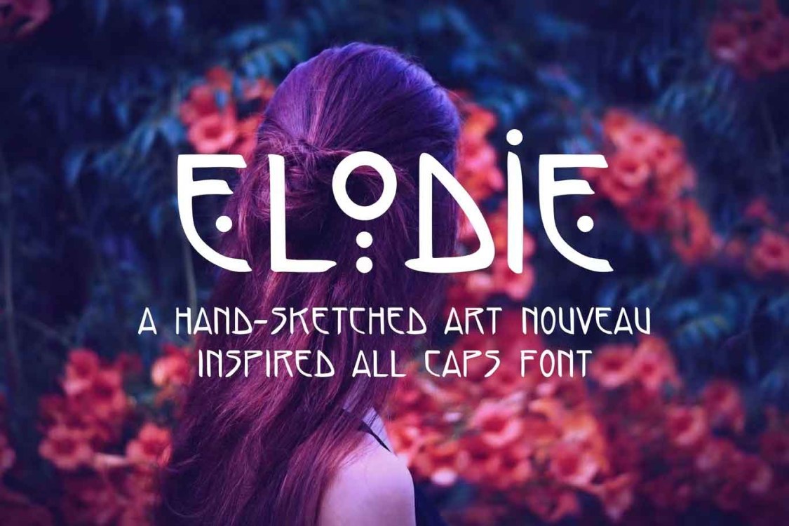 Elodie Hand Sketched Art Nouveau Font free download – Sans Serif Fonts font preview image for Windows and Mac