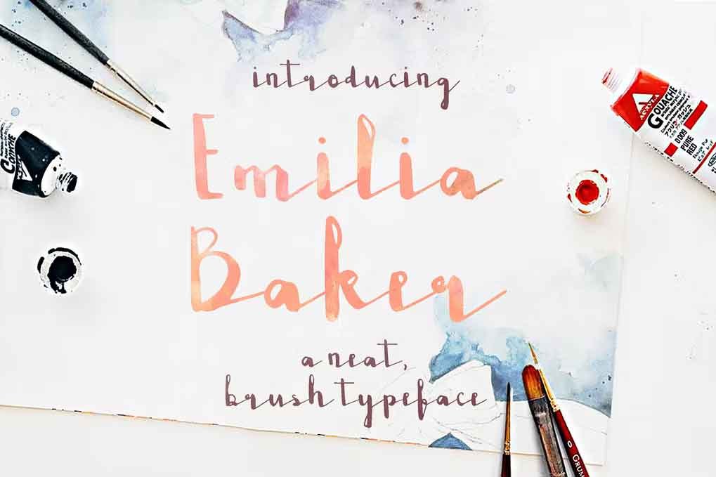 Emilia Baker Font free download – Sans Serif Fonts font preview image for Windows and Mac