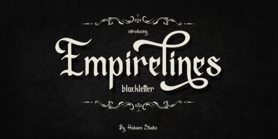 Empirelines Font Family free download – Display Fonts font preview