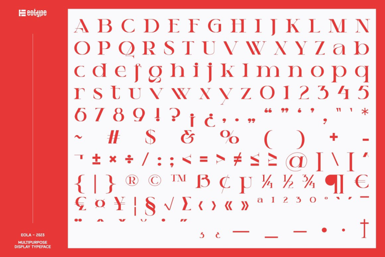 Eola Font free download preview 4 – Serif Fonts font