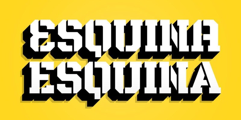 Esquina Stencil Font Family free download preview 1 – Display Fonts font
