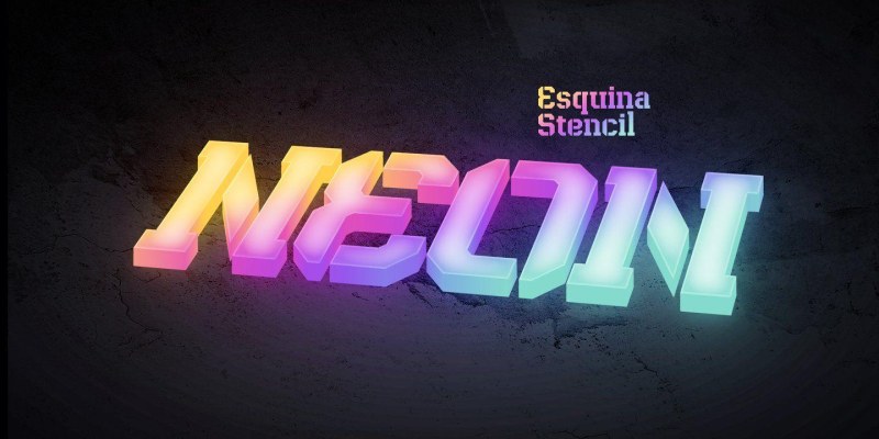 Esquina Stencil Font Family free download preview 7 – Display Fonts font