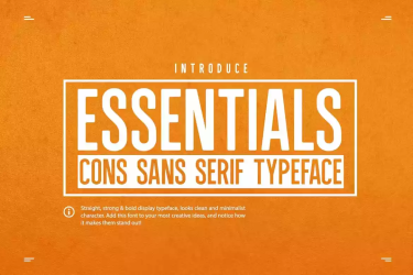 Essentials Font free download – Sans Serif Fonts font preview