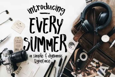 Every Summer Font free download – Script font preview