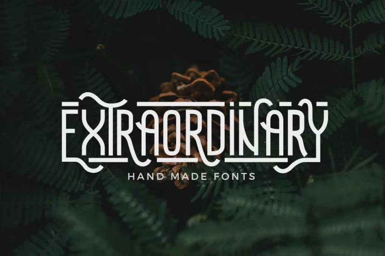 Extraordinary Handmade Font free download preview 3 – Serif Fonts font