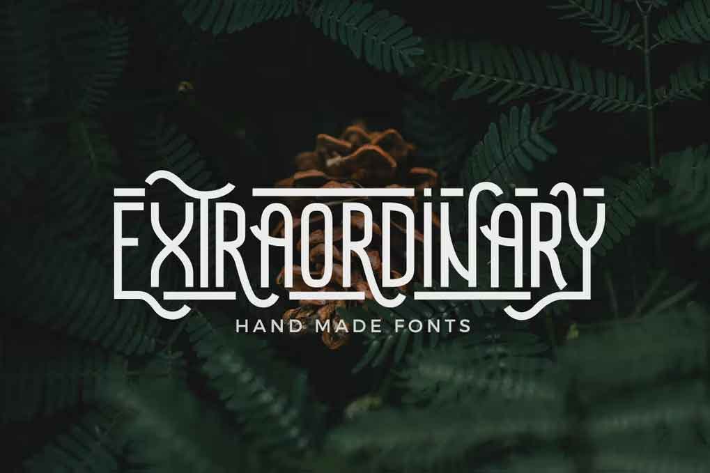Extraordinary Handmade Font free download – Serif Fonts font preview image for Windows and Mac