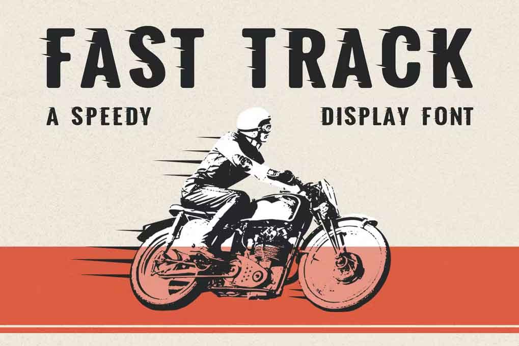Fast Track A Speedy Display Font free download – Serif Fonts font preview image for Windows and Mac