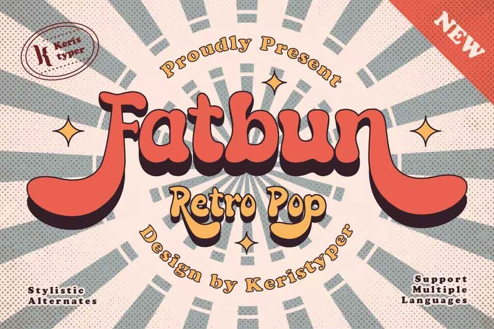 Fatbun Font free download – Decorative Fonts font preview image for Windows and Mac