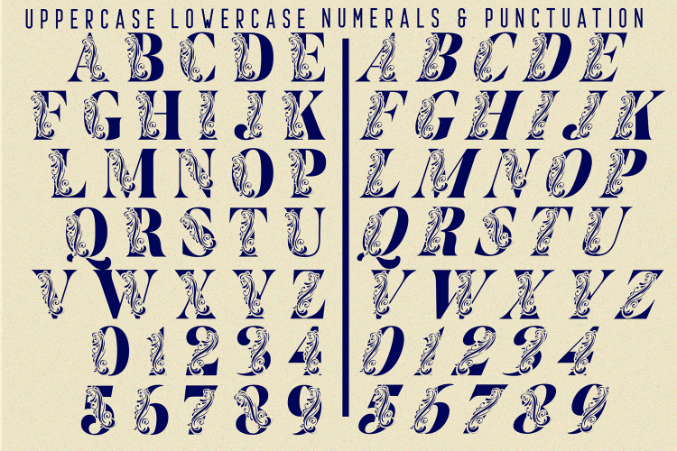 Flower Display Font free download preview 5 – Display Fonts font