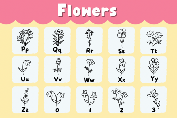 Flowers Font free download preview 2 – Decorative Fonts font