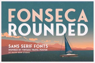 Fonseca Rounded Font free download – Vintage font preview