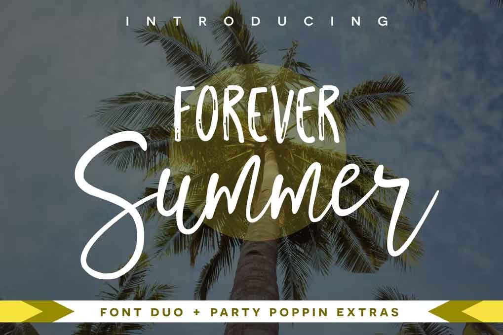Forever Summer Font Duo free download – Script And Handwritten font preview image for Windows and Mac