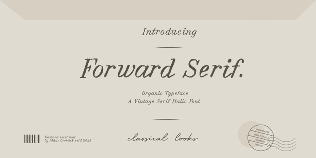 Forward Serif Font Family free download – Serif Fonts font preview image for Windows and Mac