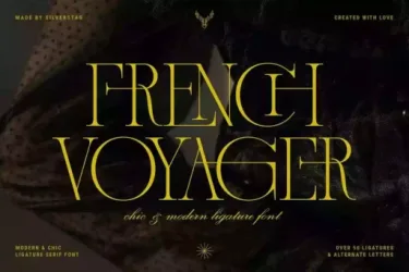 French Voyager Font preview