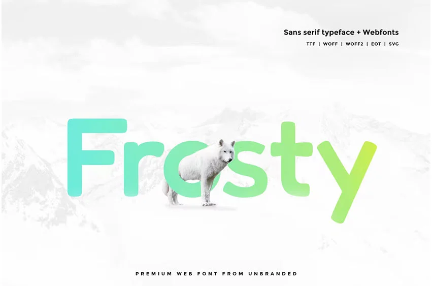 Frosty Font free download – Web Fonts font preview image for Windows and Mac