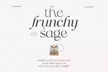 Frunchy Sage Font free download – Modern font preview