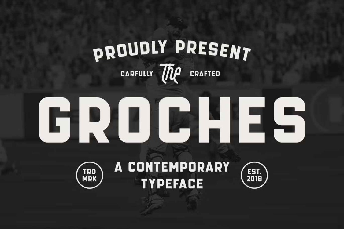 GROCHES Font free download – Sans Serif Fonts font preview image for Windows and Mac