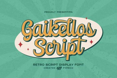 Gaikellos Script Font free download – Script font preview