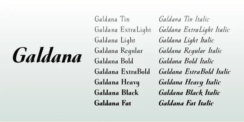 Galdana Font Family free download preview 7 – Serif Fonts font