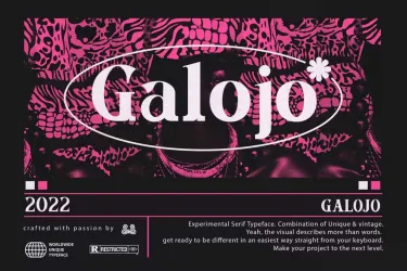 Galojo Typeface Font free download – Serif Fonts preview