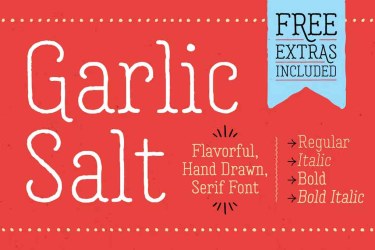 Garlic Salt Font Family free download – Serif Fonts font preview