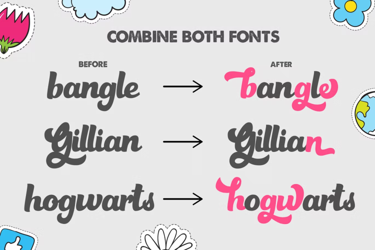 Gazillions Script Font Duo free download preview 2 – Script And Handwritten font