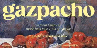 Gazpacho Font free download – Editorial font preview