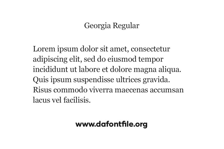 Georgia Font free download preview 1 – Serif Fonts font