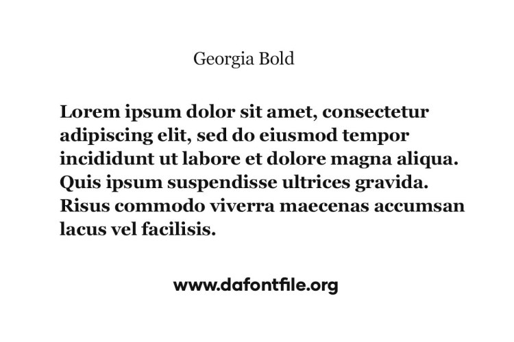 Georgia Font free download preview 3 – Serif Fonts font