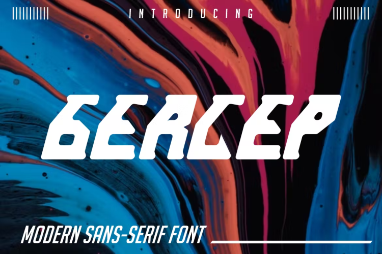 Gercep modern Font free download preview 1 – Sans Serif Fonts font