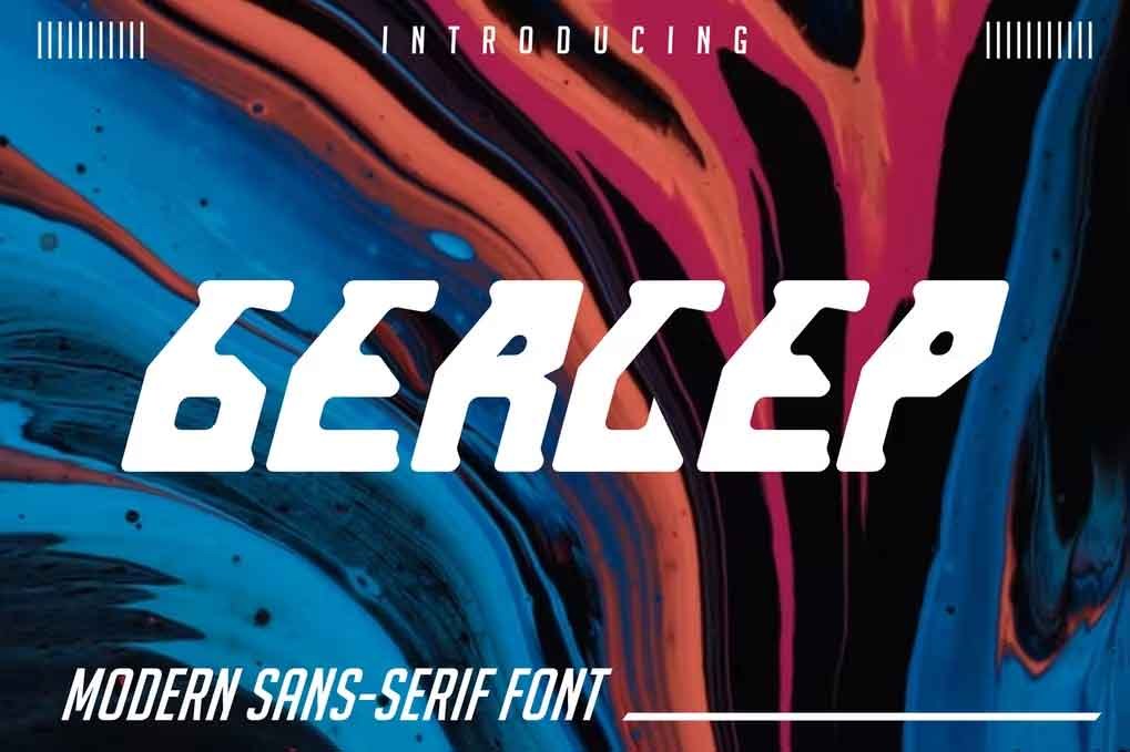 Gercep modern Font free download – Sans Serif Fonts font preview image for Windows and Mac