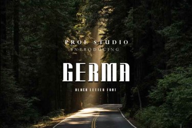 Germa Typeface Font free download – Display font preview