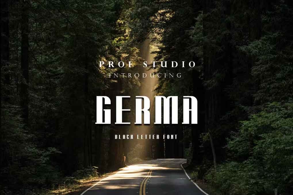 Germa Typeface Font free download – Serif Fonts font preview image for Windows and Mac