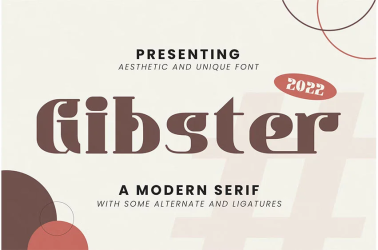 Gibster Font free download – Modern Serif Font font preview