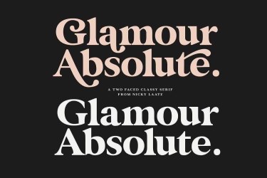 Glamour Absolute Font free download – Serif Fonts font preview