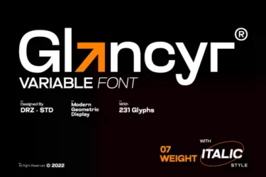 Glancyr Font free download – Sans Serif Fonts font preview