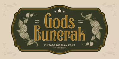 Gods Eunorak Font free download – Elegant font preview
