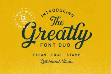 Greatly Font Duo Logo Templates free download – Classic font preview