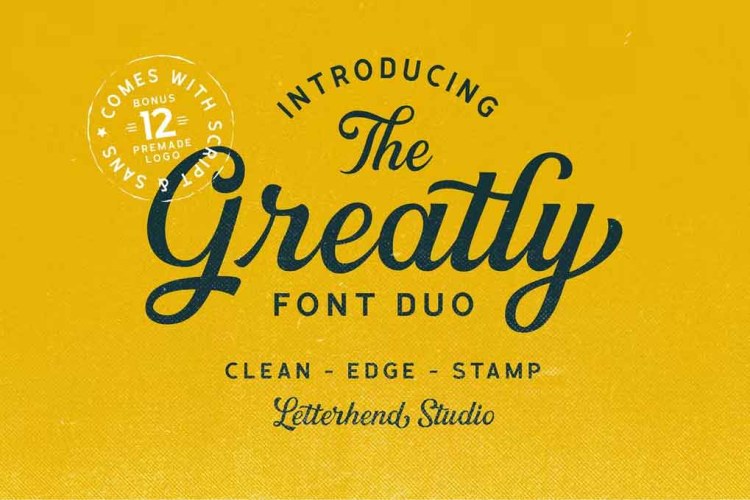 Greatly Font Duo Logo Templates free download preview 3 – Serif Fonts font