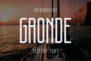 Gronde Font free download – Sans Serif Fonts font preview