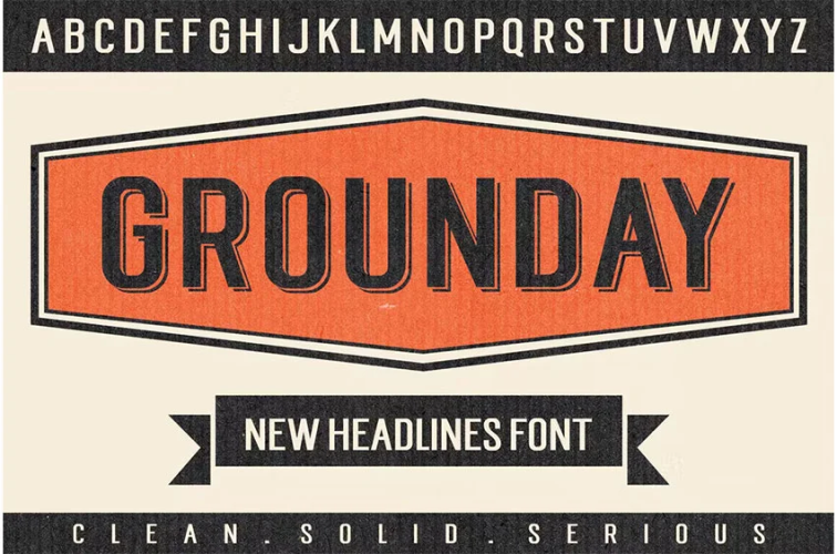 Grounday Font free download preview 4 – Sans Serif Fonts font